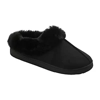 Cuddl Duds Microsuede Womens Memory Foam Clog Slippers