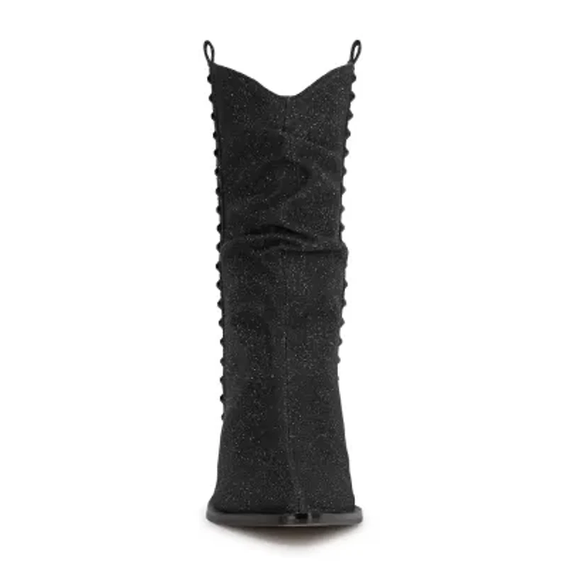 JS Jessica Simpson Womens Zolini Stacked Heel Cowboy Boots
