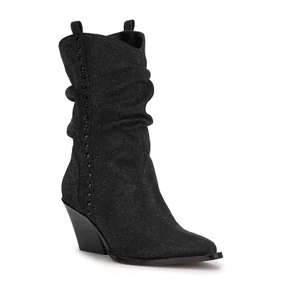 JS Jessica Simpson Womens Zolini Stacked Heel Cowboy Boots
