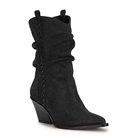 JS Jessica Simpson Womens Zolini Stacked Heel Cowboy Boots