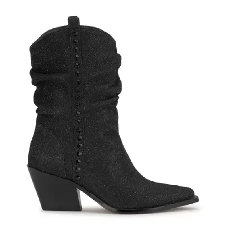 JS Jessica Simpson Womens Zolini Stacked Heel Cowboy Boots