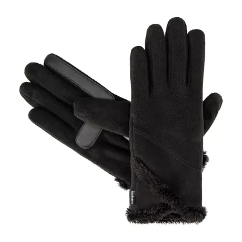 Isotoner Smartdri Fleece Glove With Overlap Wrist Detail And Smartouch 1 Pair Gloves