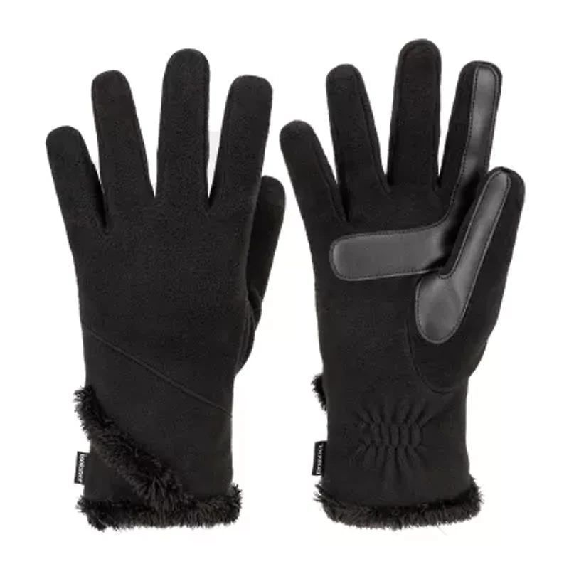 Isotoner Smartdri Fleece Glove With Overlap Wrist Detail And Smartouch 1 Pair Gloves