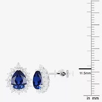 Womens Lab Created Blue Sapphire Pear 3-pc. Pendant Necklace Set