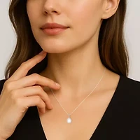 Womens Lab Created White Opal Pear 3-pc. Pendant Necklace Set