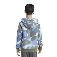 adidas Big Kid Boys Long Sleeve Embroidered Fleece Active Hoodie
