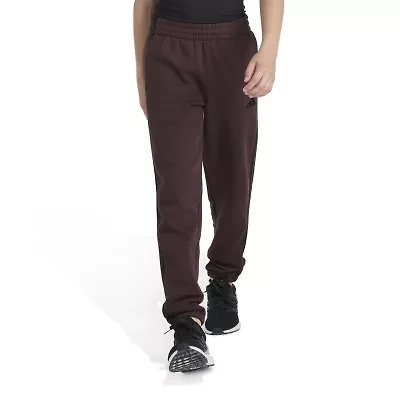 adidas Big Kid Boys Drawstring Waist Cuffed Mid Rise Regular Fit Fleece Jogger Pant