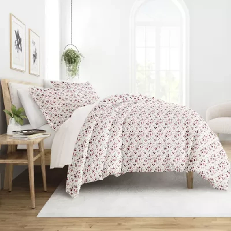 Casual Comfort Premium Ultra Soft 3-pc. Blossoms Print Duvet Cover Set