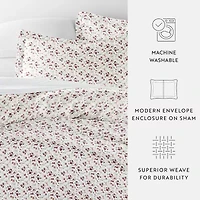 Casual Comfort Premium Ultra Soft 3-pc. Blossoms Print Duvet Cover Set
