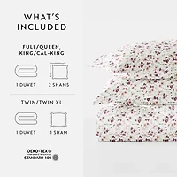 Casual Comfort Premium Ultra Soft 3-pc. Blossoms Print Duvet Cover Set