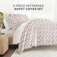 Casual Comfort Premium Ultra Soft 3-pc. Blossoms Print Duvet Cover Set
