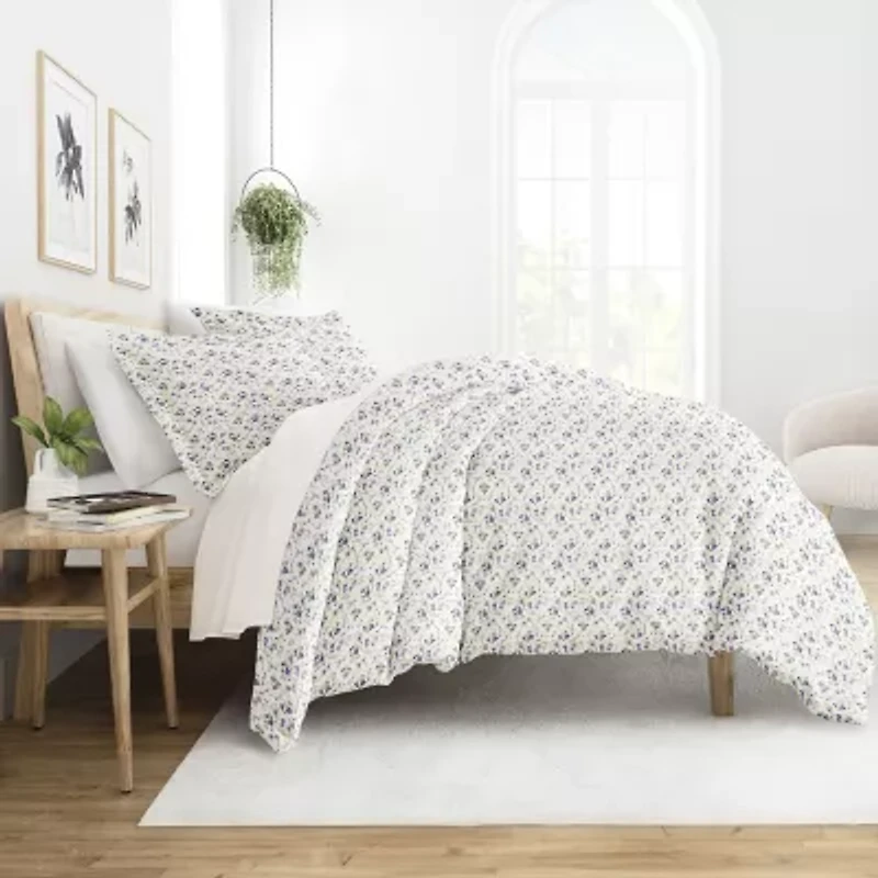 Casual Comfort Premium Ultra Soft 3-pc. Blossoms Print Duvet Cover Set