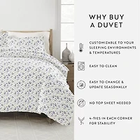 Casual Comfort Premium Ultra Soft 3-pc. Blossoms Print Duvet Cover Set