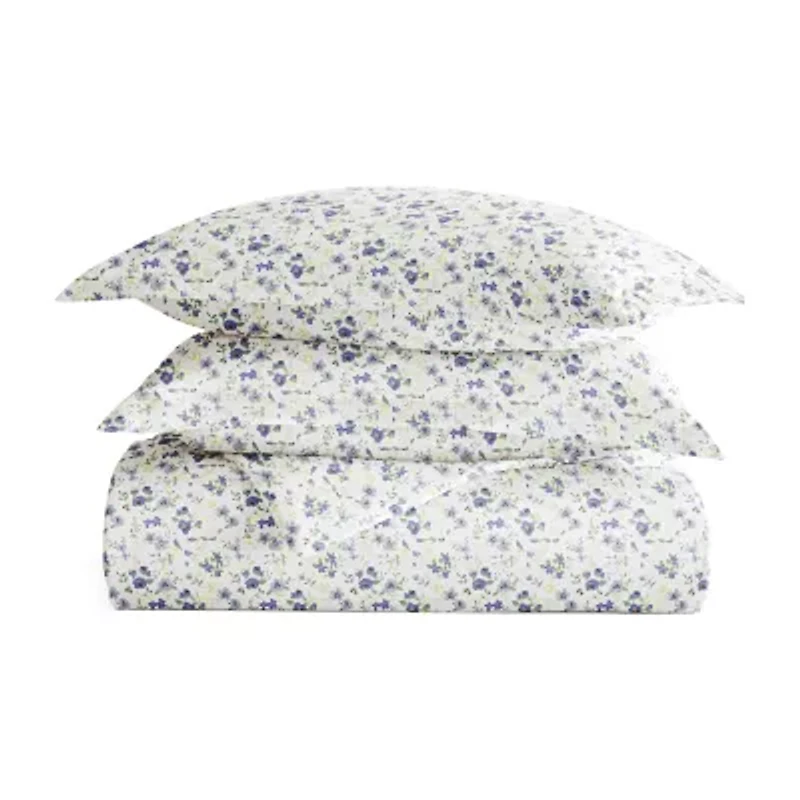 Casual Comfort Premium Ultra Soft 3-pc. Blossoms Print Duvet Cover Set