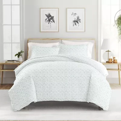 Casual Comfort Premium Ultra Soft 3-pc. Burst of Vines Print Duvet Cover Set