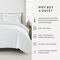 Casual Comfort Premium Ultra Soft 3-pc. Burst of Vines Print Duvet Cover Set