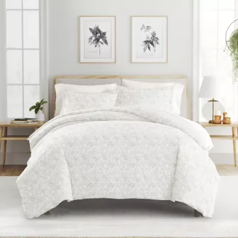 Casual Comfort Premium Ultra Soft 3-pc. Coarse Paisley Print Duvet Cover Set