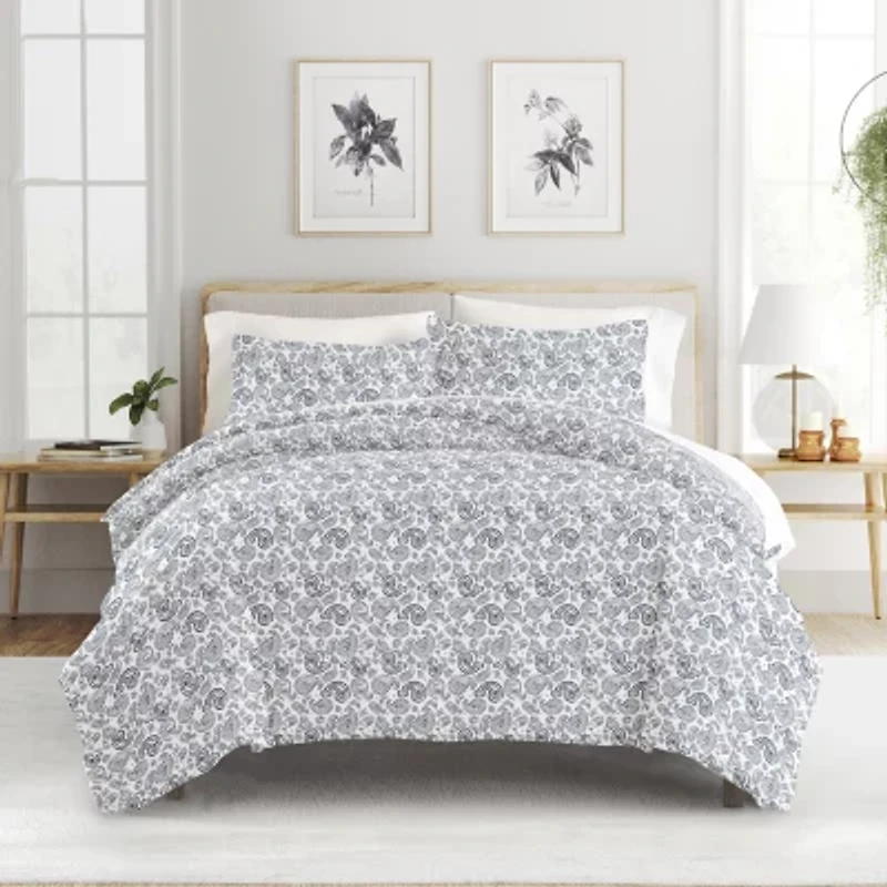 Casual Comfort Premium Ultra Soft 3-pc. Coarse Paisley Print Duvet Cover Set