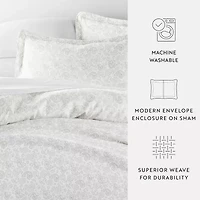 Casual Comfort Premium Ultra Soft 3-pc. Coarse Paisley Print Duvet Cover Set