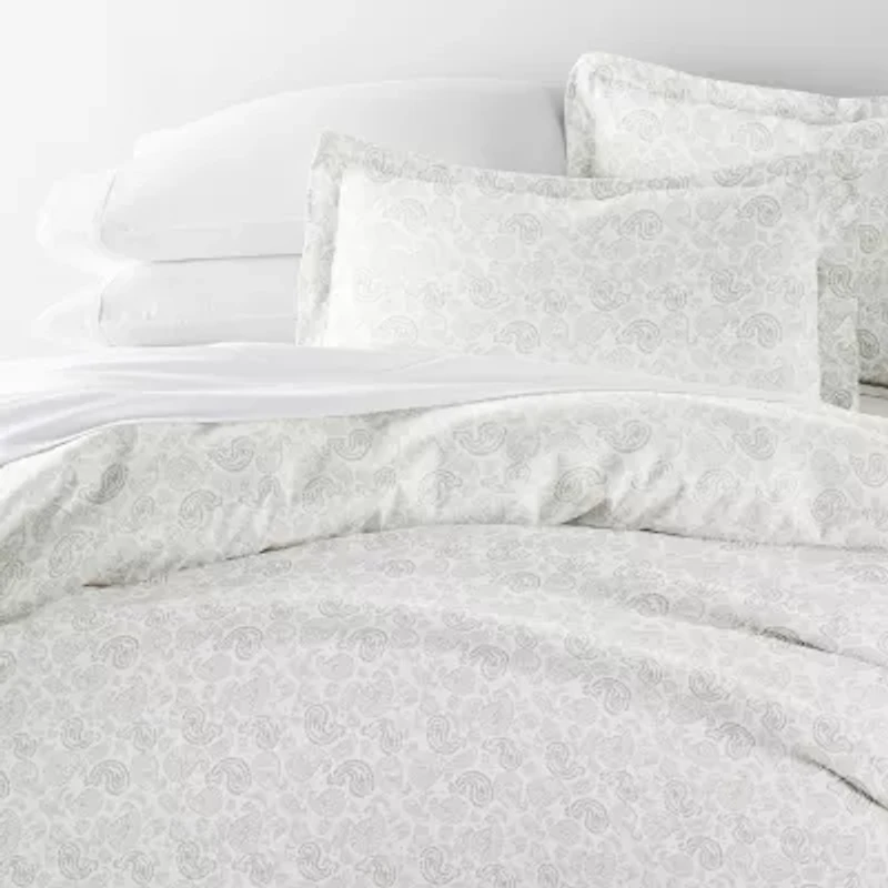Casual Comfort Premium Ultra Soft 3-pc. Coarse Paisley Print Duvet Cover Set