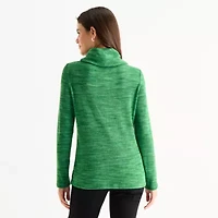 St. John's Bay Womens Cowl Neck Long Sleeve Blouse