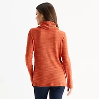 St. John's Bay Womens Cowl Neck Long Sleeve T-Shirt