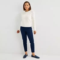Liz Claiborne Womens Crew Neck Long Sleeve Pullover Sweater