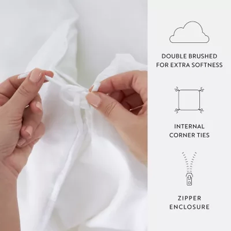 Casual Comfort Premium Ultra Soft Blue Diamond Pattern Duvet Cover Set