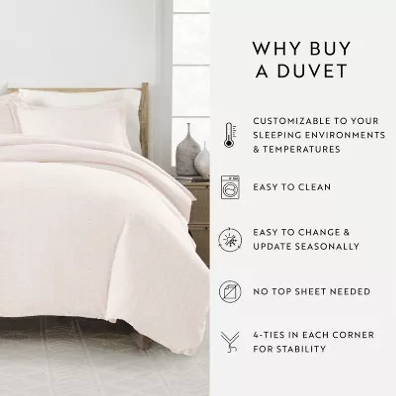 Casual Comfort Premium Ultra Soft Classic Pink Pattern Duvet Cover Set