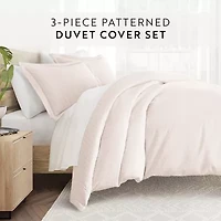 Casual Comfort Premium Ultra Soft Classic Pink Pattern Duvet Cover Set