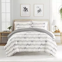 Casual Comfort Chevron Sleep Pattern Oversized Reversible Duvet Cover Set