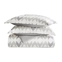 Casual Comfort Chevron Sleep Pattern Oversized Reversible Duvet Cover Set