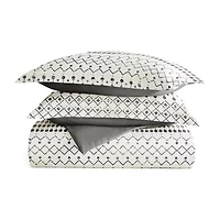 Casual Comfort Etched Gate Pattern Oversized Reversible Duvet Cover Set