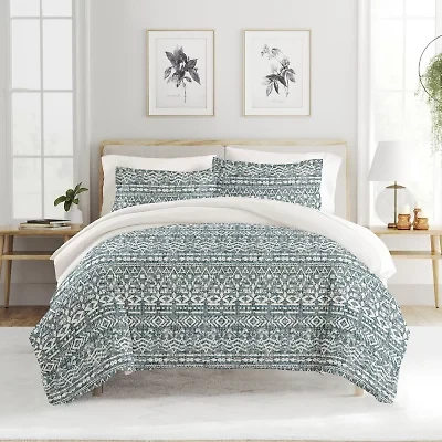 Casual Comfort Modern Rustic Pattern Oversized Reversible Duvet Cover Set