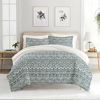 Casual Comfort Modern Rustic Pattern Oversized Reversible Duvet Cover Set