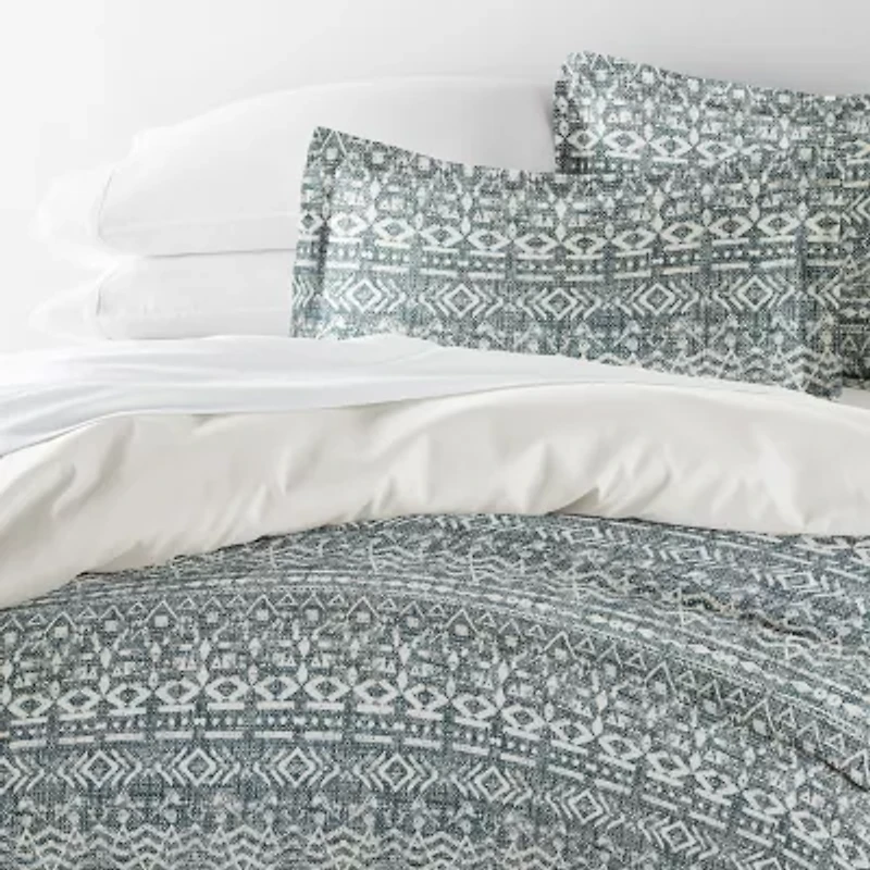 Casual Comfort Modern Rustic Pattern Oversized Reversible Duvet Cover Set