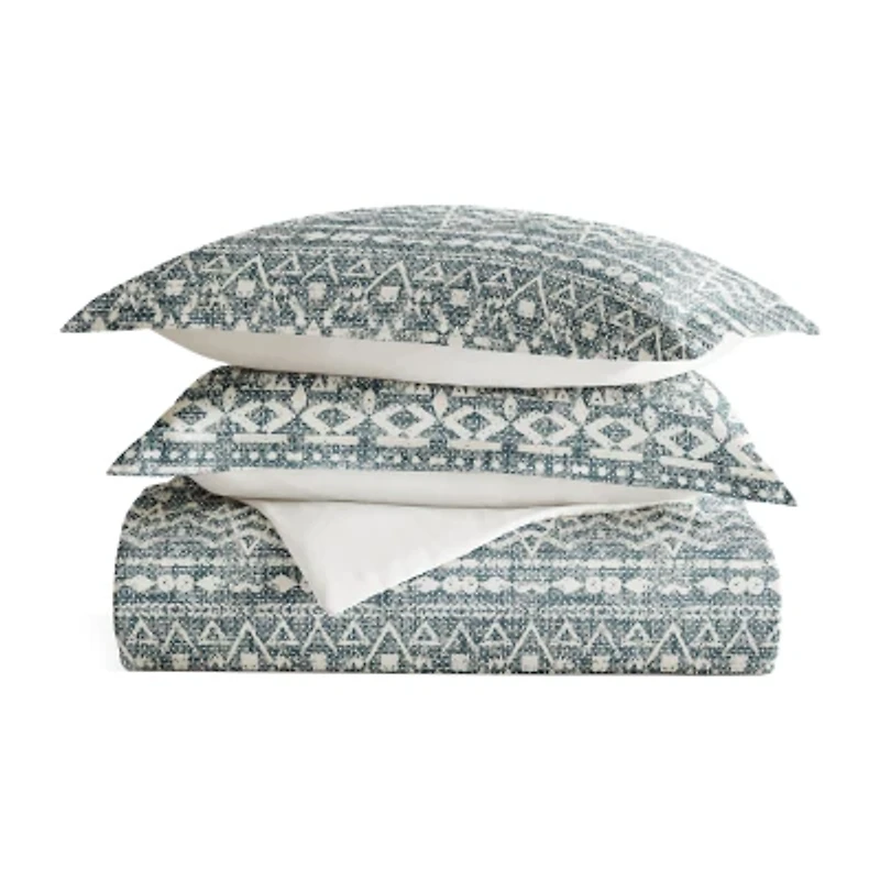 Casual Comfort Modern Rustic Pattern Oversized Reversible Duvet Cover Set