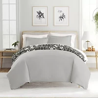 Casual Comfort Secret Garden Pattern Oversized Reversible Duvet Cover Set