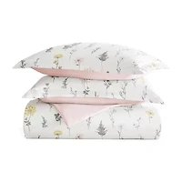 Casual Comfort Wild Flower Pattern Oversized Reversible Duvet Cover Set