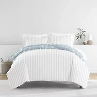 Casual Comfort Country Home Pattern Oversized Reversible Duvet Cover Set