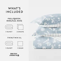 Casual Comfort Country Home Pattern Oversized Reversible Duvet Cover Set