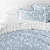 Casual Comfort Country Home Pattern Oversized Reversible Duvet Cover Set