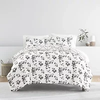 Casual Comfort Edgy Flowers Pattern Oversized Reversible Duvet Cover Set