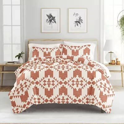 Casual Comfort Adobe Diamond Patterned Duvet Cover Set