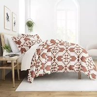 Casual Comfort Adobe Diamond Patterned Duvet Cover Set