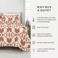 Casual Comfort Adobe Diamond Patterned Duvet Cover Set