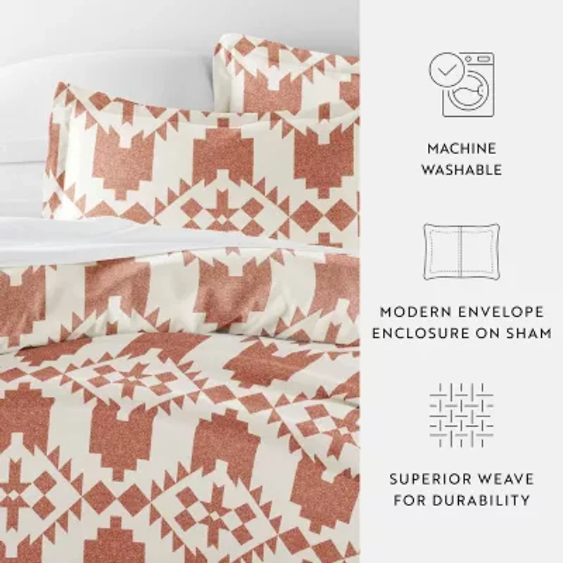 Casual Comfort Adobe Diamond Patterned Duvet Cover Set