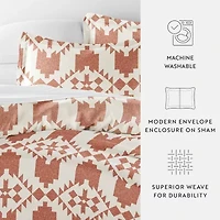 Casual Comfort Adobe Diamond Patterned Duvet Cover Set