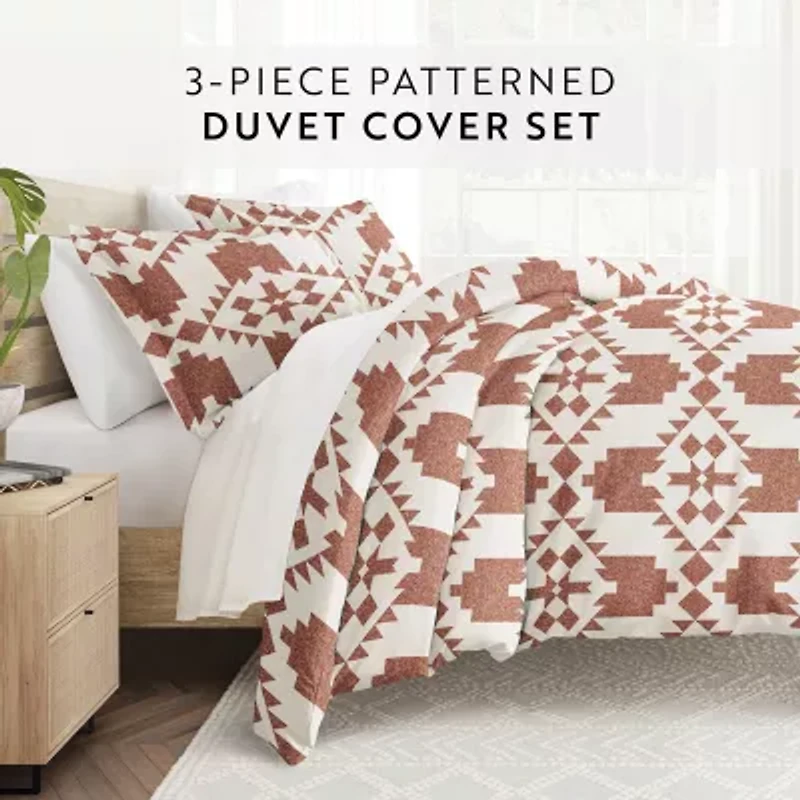 Casual Comfort Adobe Diamond Patterned Duvet Cover Set