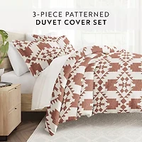 Casual Comfort Adobe Diamond Patterned Duvet Cover Set